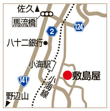 敷島屋の地図
